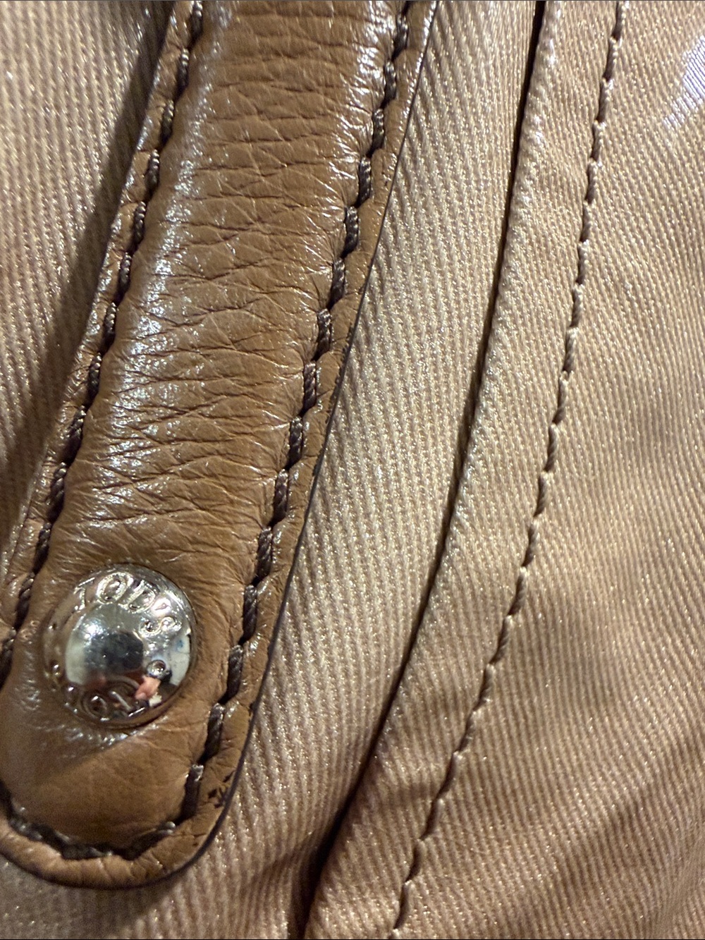 Tod’s coated canvas large shopper G-Bag in Champaign color - Picture 7 of 16